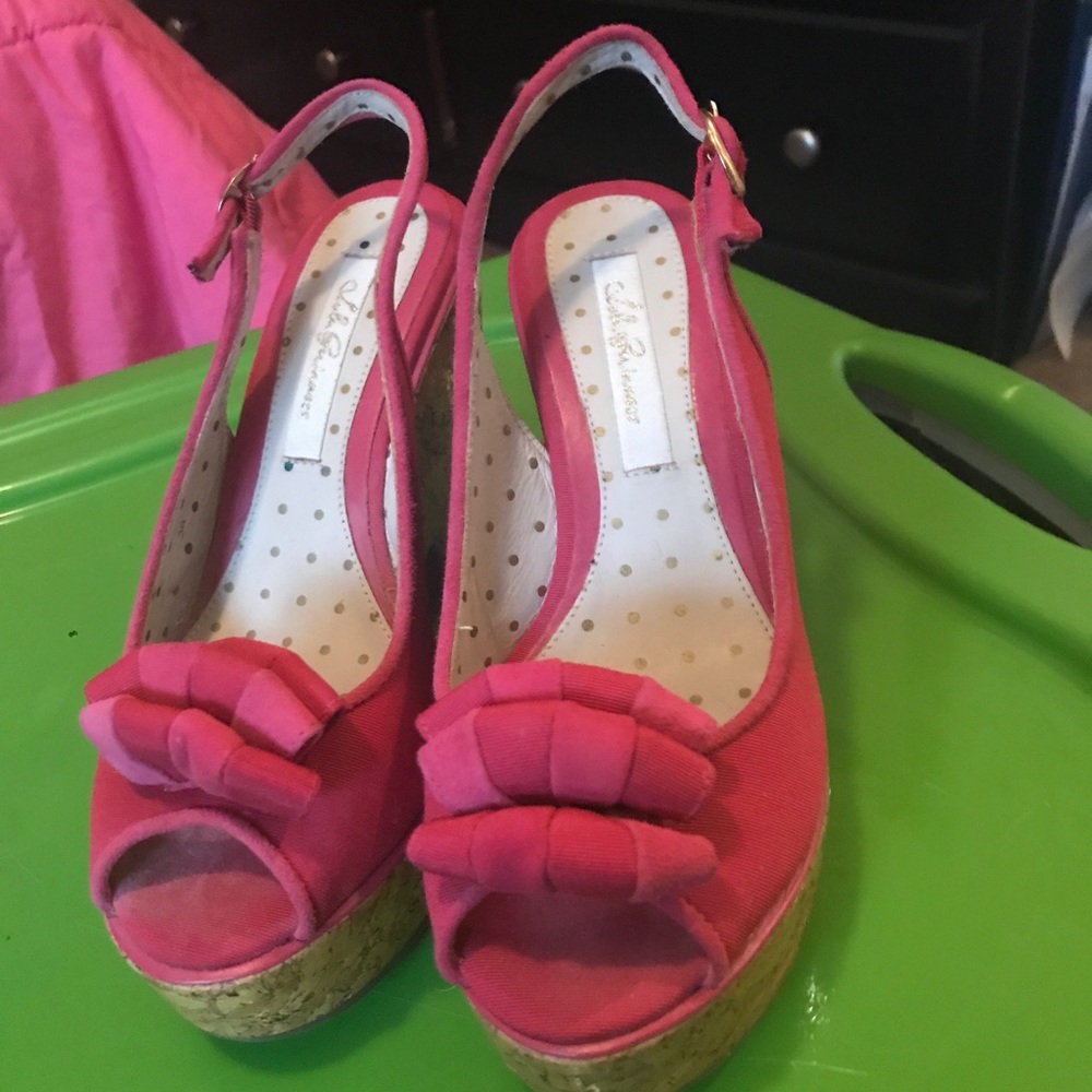 New Lulu Guinness wedge sandals